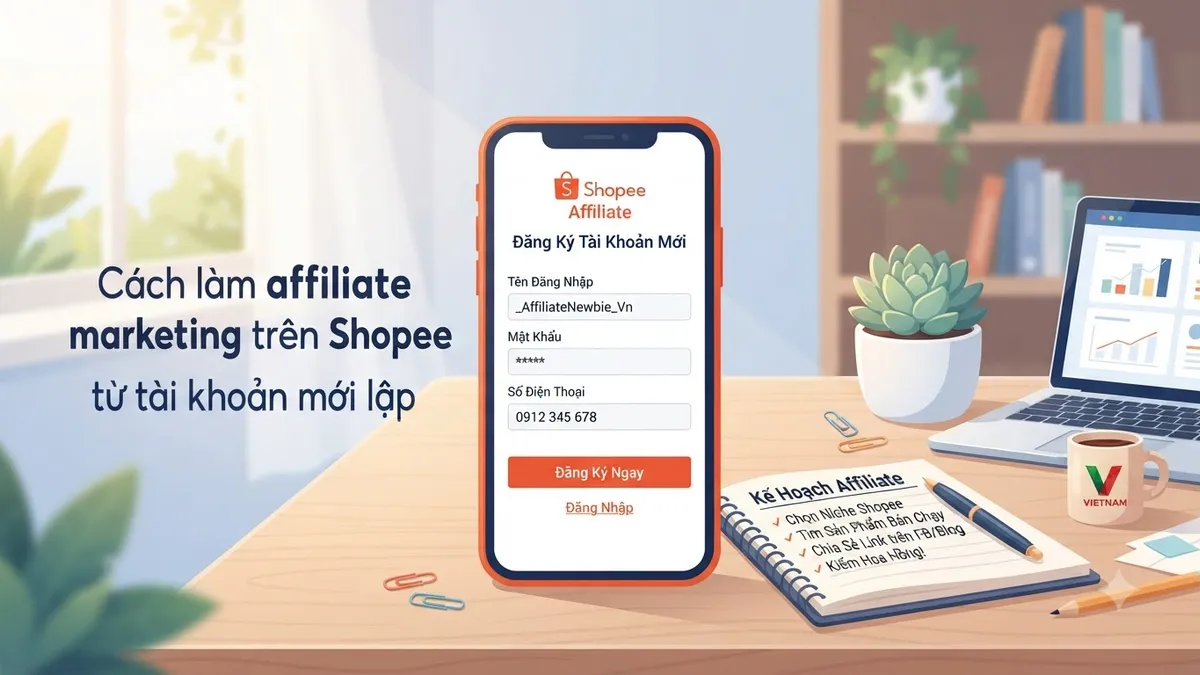 cách làm affiliate marketing trên shopee