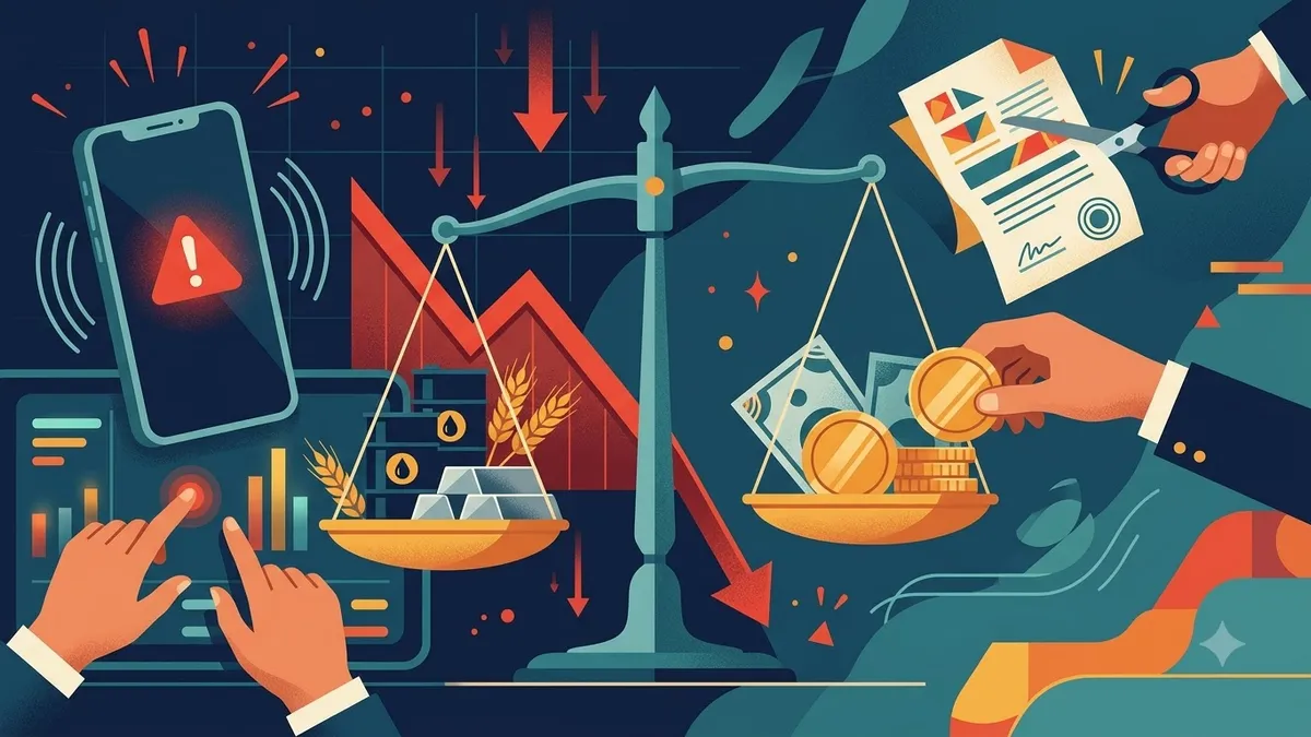 Minh họa margin call trong giao dịch hàng hóa khi tài khoản dưới mức duy trì